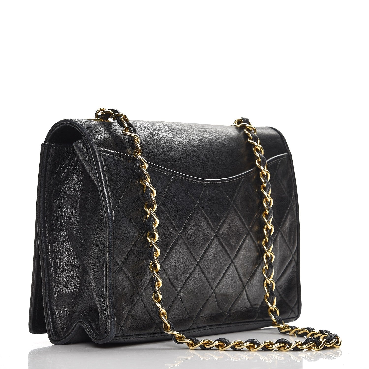 Chanel Lambskin Quilted CC Small Single Flap Black 3 of 8