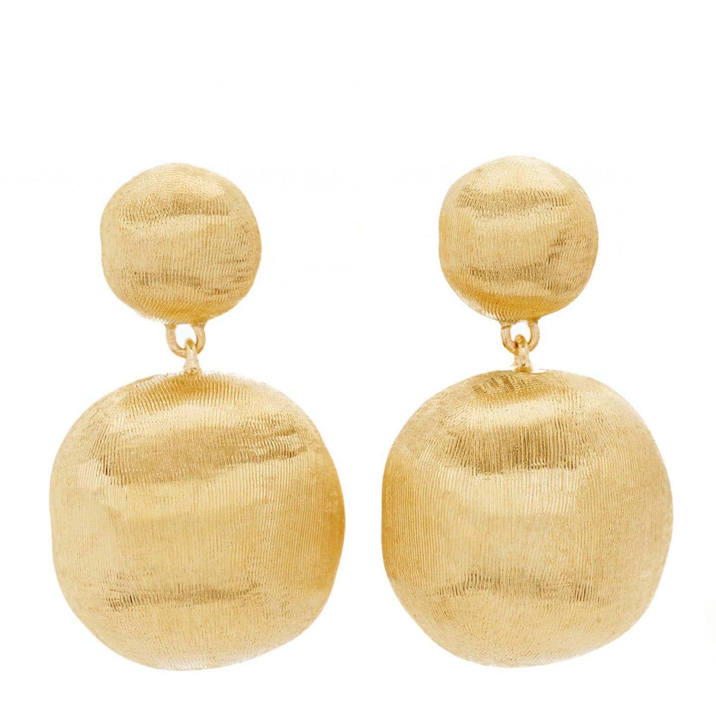 18K Yellow Gold Large Africa Drop Earrings