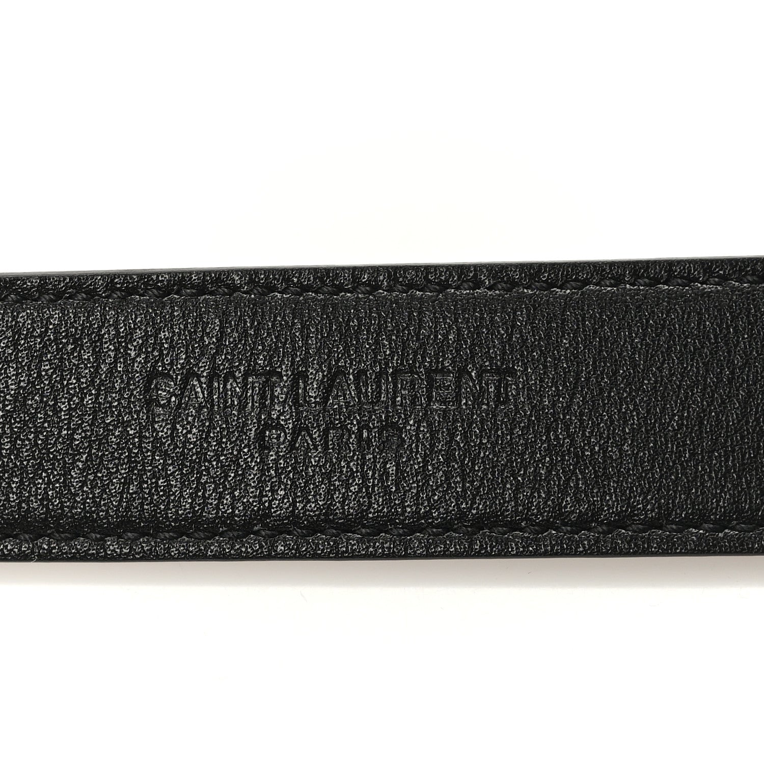 Saint Laurent Suede Calfskin Monogram Square Buckle Belt 70 28 Black 3 of 6