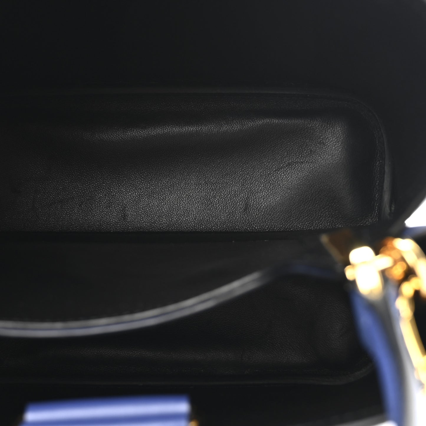 Saffiano Cuir Calfskin Small Panier Bucket Bag Inchiostro Black