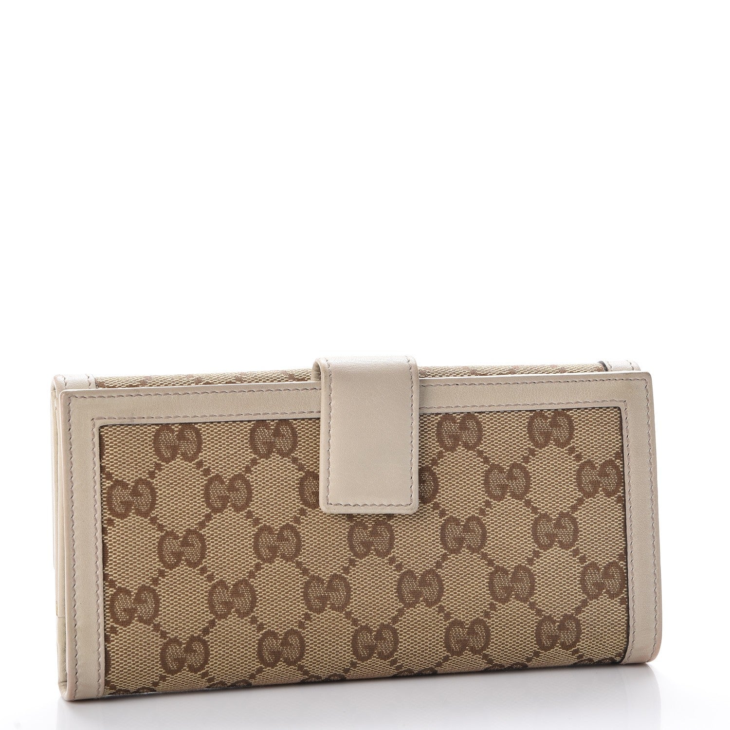 Gucci Monogram Margaux Calfskin Sukey Continental Organizer Wallet Beige Ebony Mystic White 7 of 14