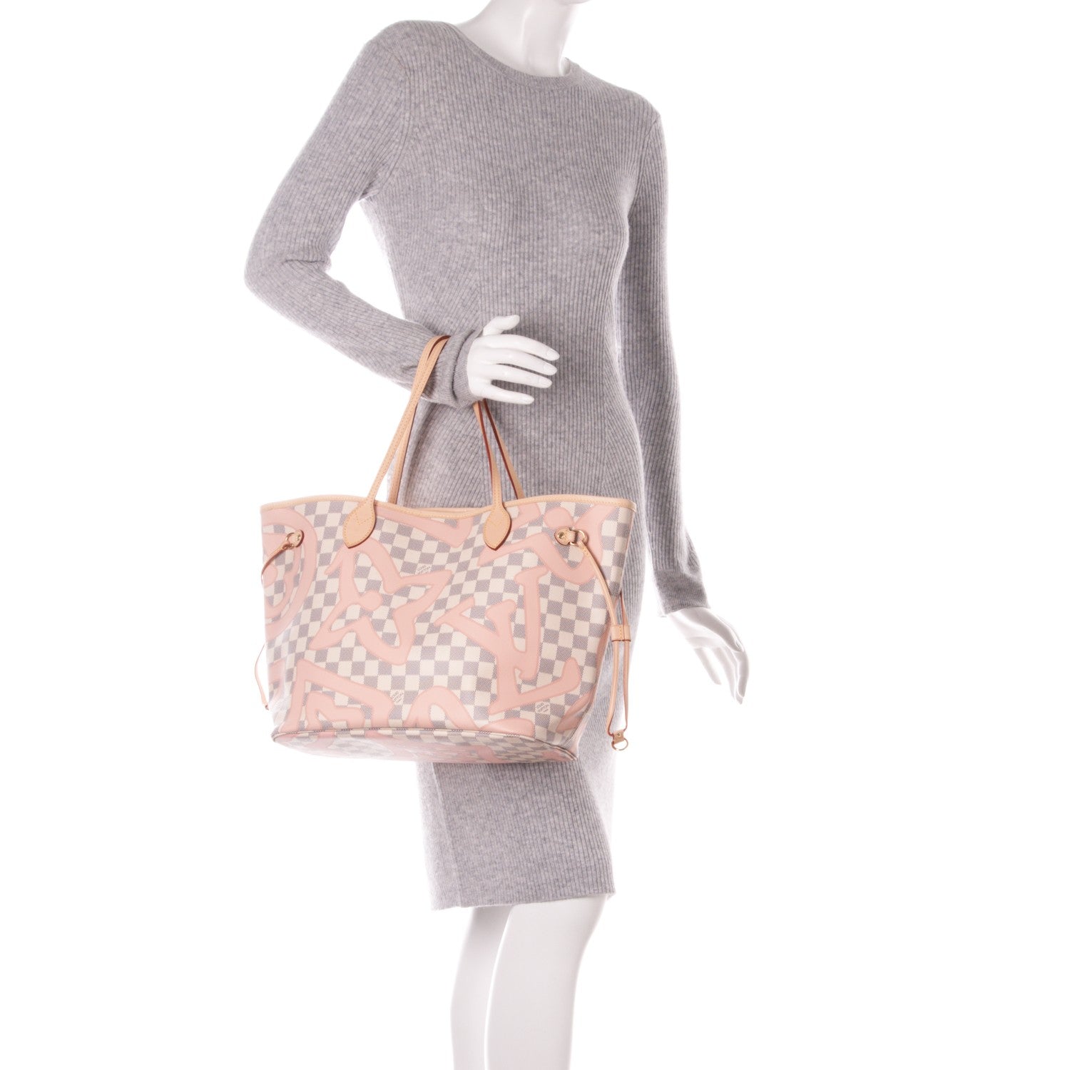 Louis Vuitton Damier Azur Tahitienne Neverfull MM 2 of 9