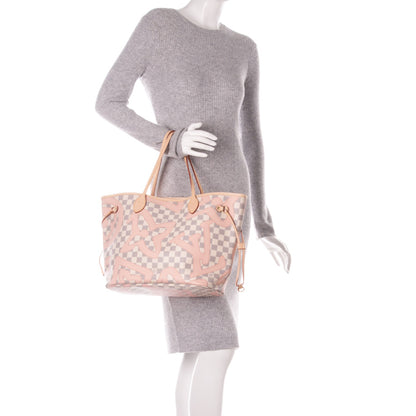 Louis Vuitton Damier Azur Tahitienne Neverfull MM 2 of 9