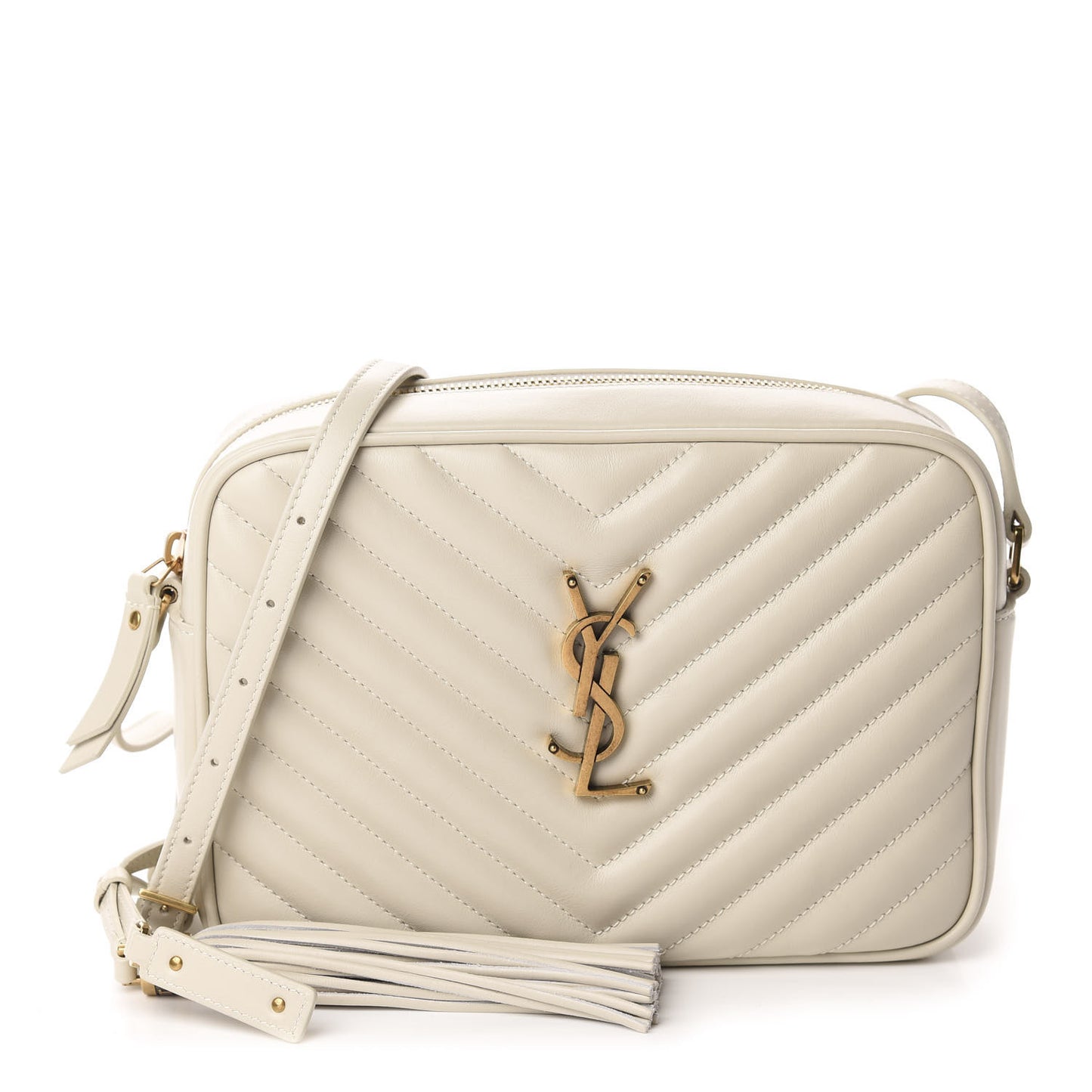 Calfskin Matelasse Monogram Lou Camera Bag Crema Soft