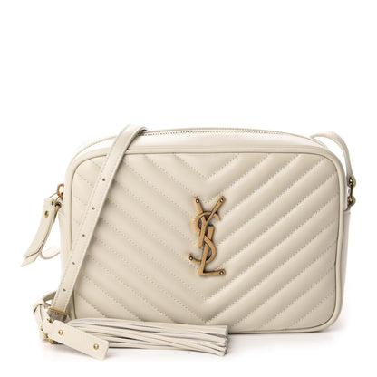 Saint Laurent Calfskin Matelasse Monogram Lou Camera Bag Crema Soft 1 of 10