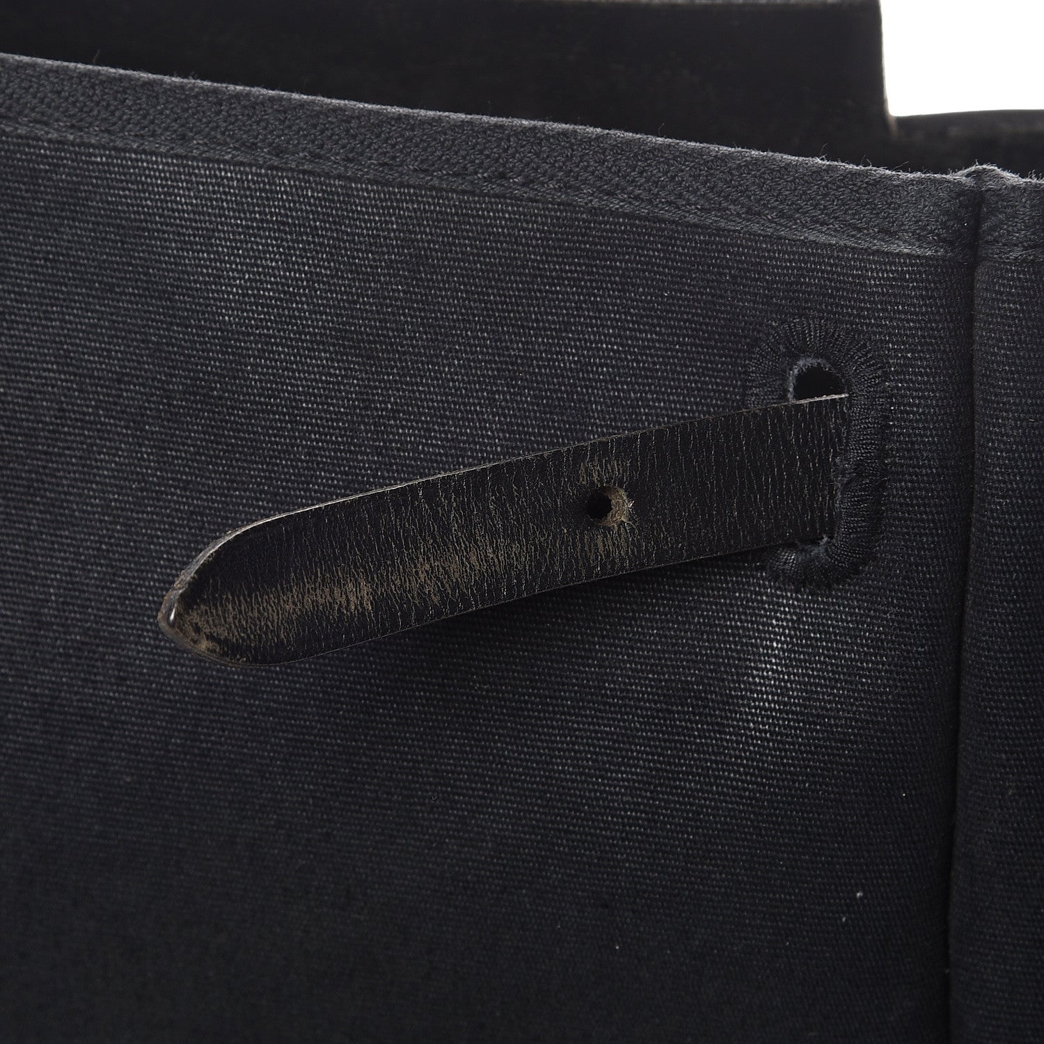 Hermes Toile Vache Calfskin Herbag 30 PM Black 13 of 22