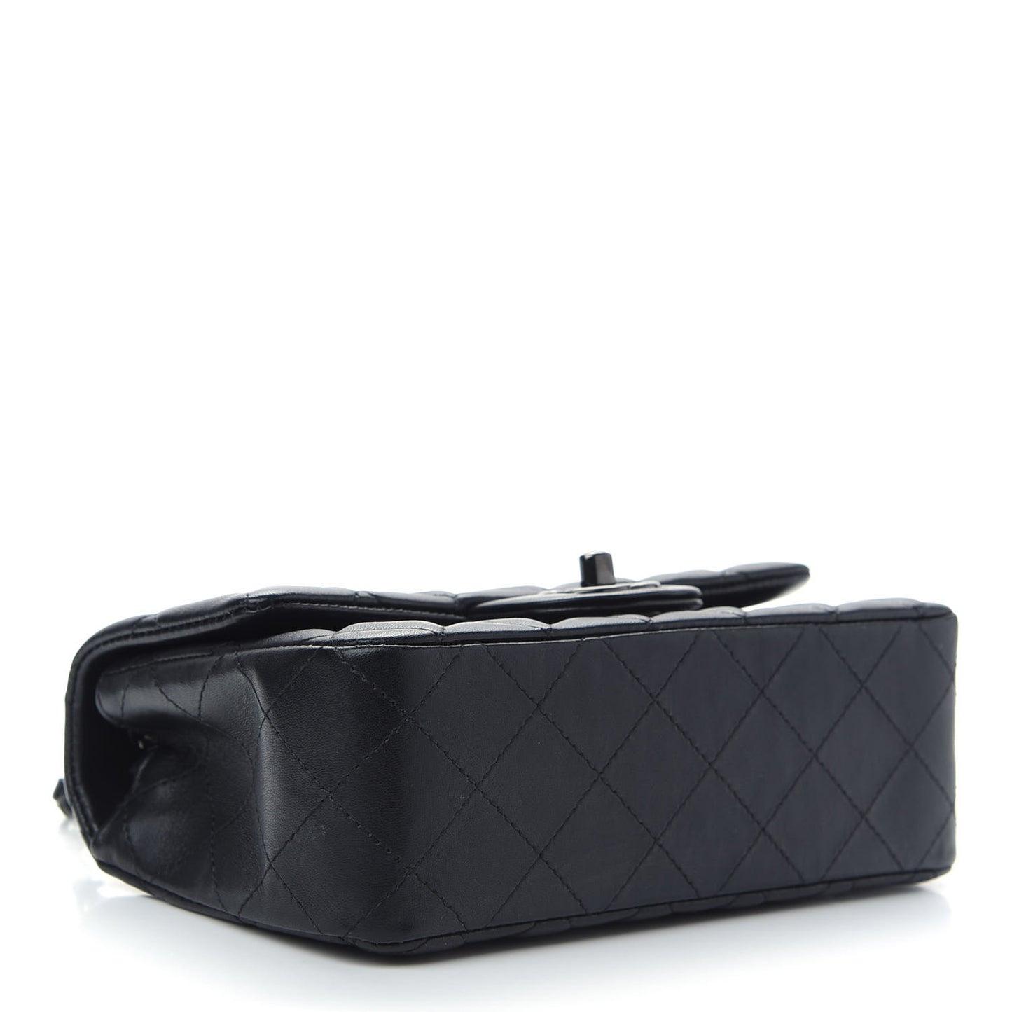 Lambskin Quilted Mini Rectangular Flap So Black