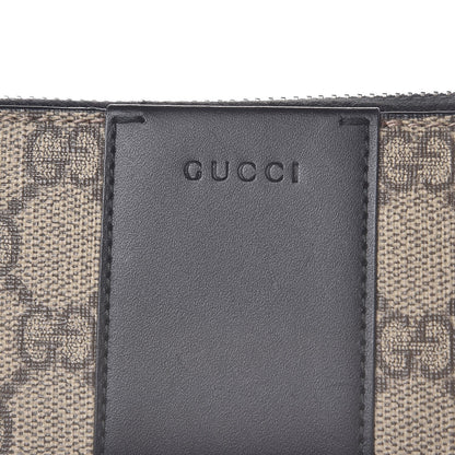 Gucci GG Supreme Monogram Zip Around Card Case Black 7 of 8