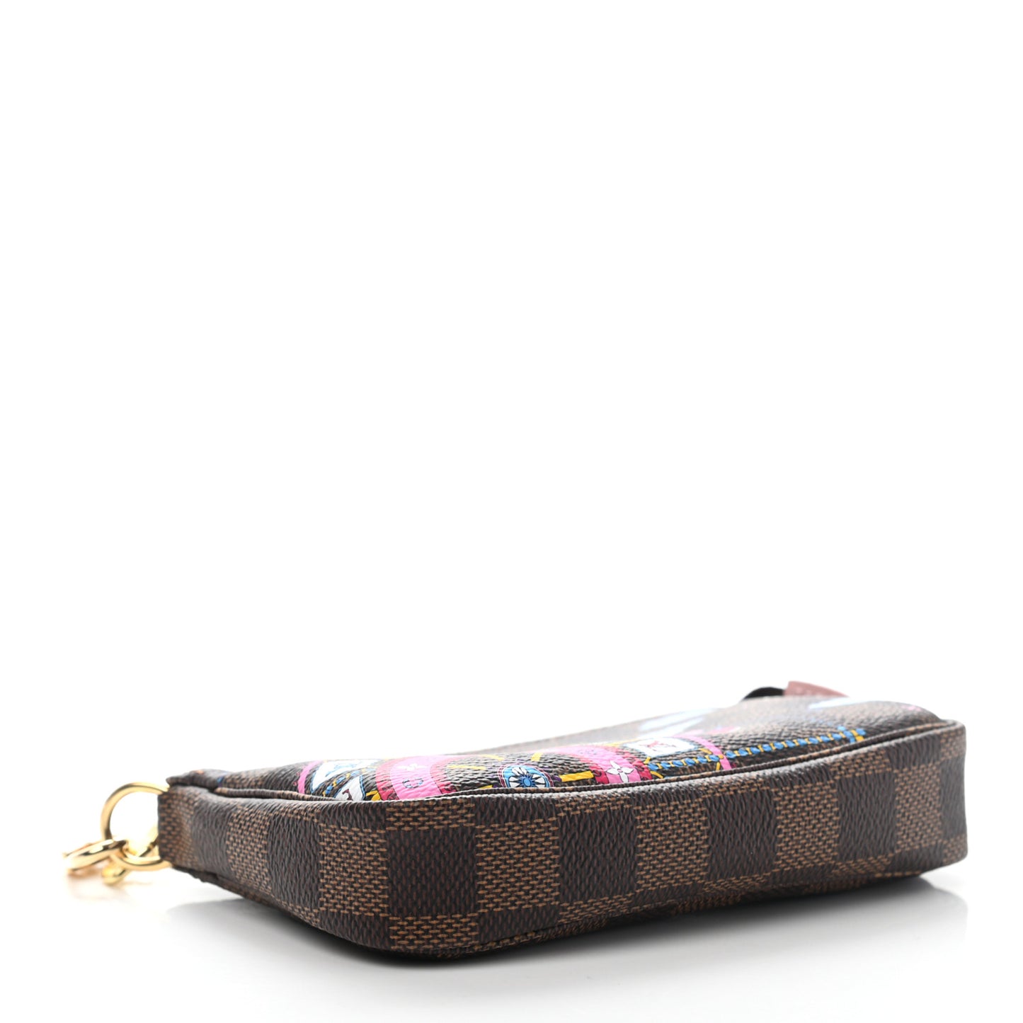 Damier Ebene 2020 Christmas Animation Big Wheel Mini Pochette Accessories Rose Ballerine