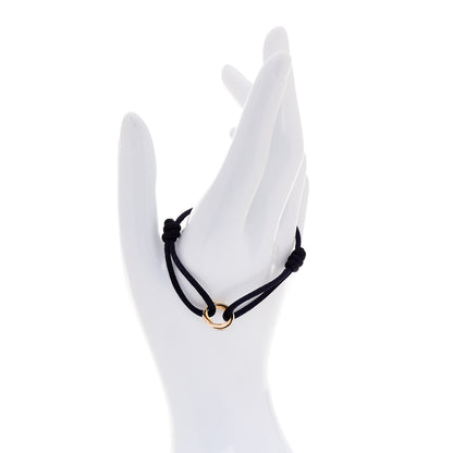 Cartier 18K White Gold Ceramic Trinity Adjustable Cord Bracelet Navy 2 of 5