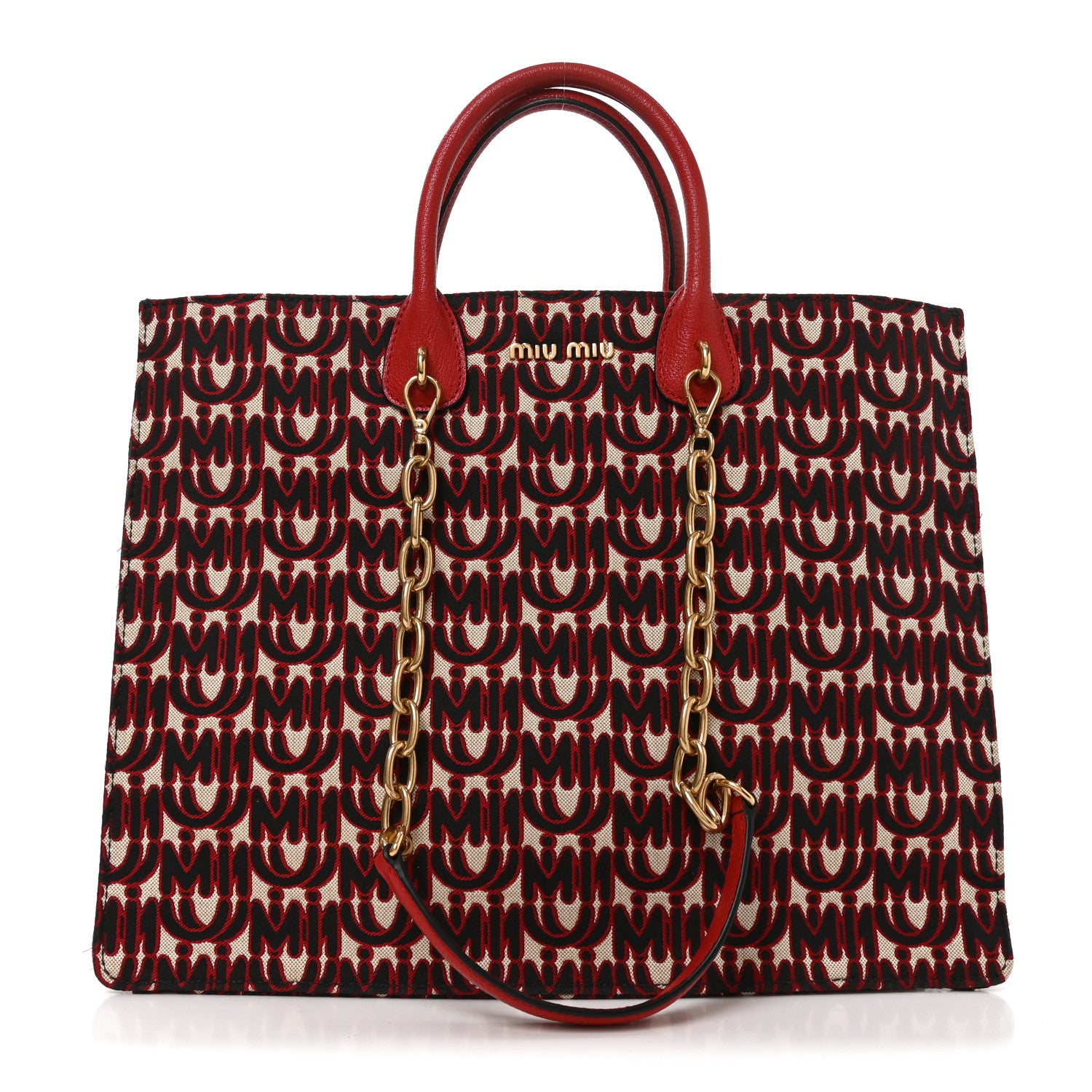 Miu Miu Jacquard Madras Logo Fuoco 1 of 9