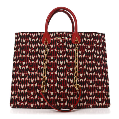 Miu Miu Jacquard Madras Logo Fuoco 1 of 9