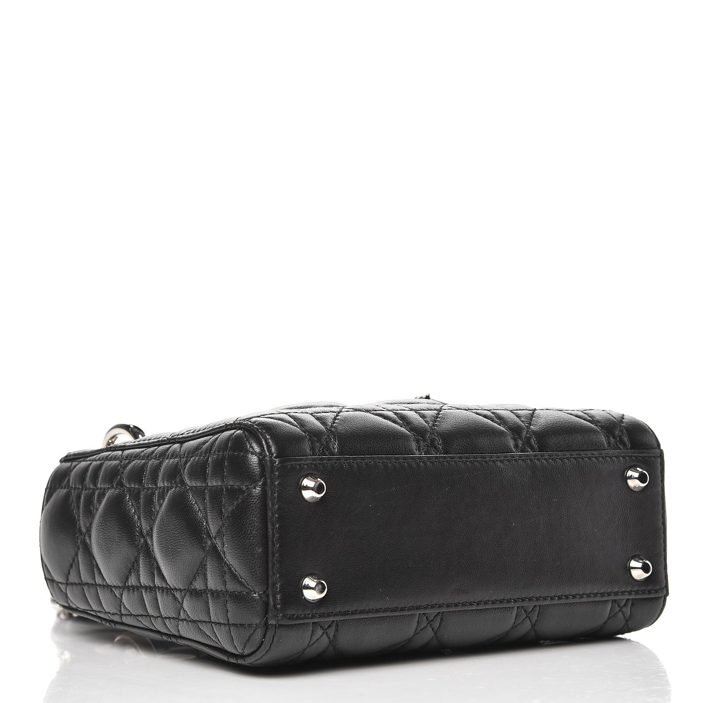 Lambskin Cannage Mini Lady Dior Black