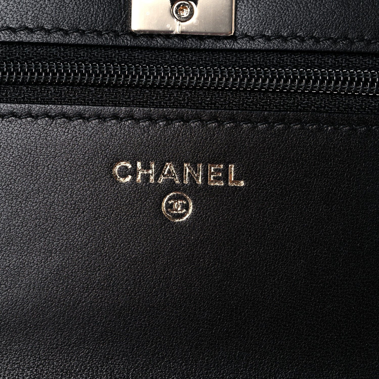 Chanel Lambskin Quilted Trendy CC Wallet On Chain WOC Black 6 of 11