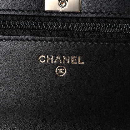 Chanel Lambskin Quilted Trendy CC Wallet On Chain WOC Black 6 of 11