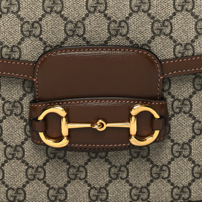 Gucci GG Supreme Monogram Horsebit 1955 Shoulder Bag Beige Brown Sugar 9 of 12