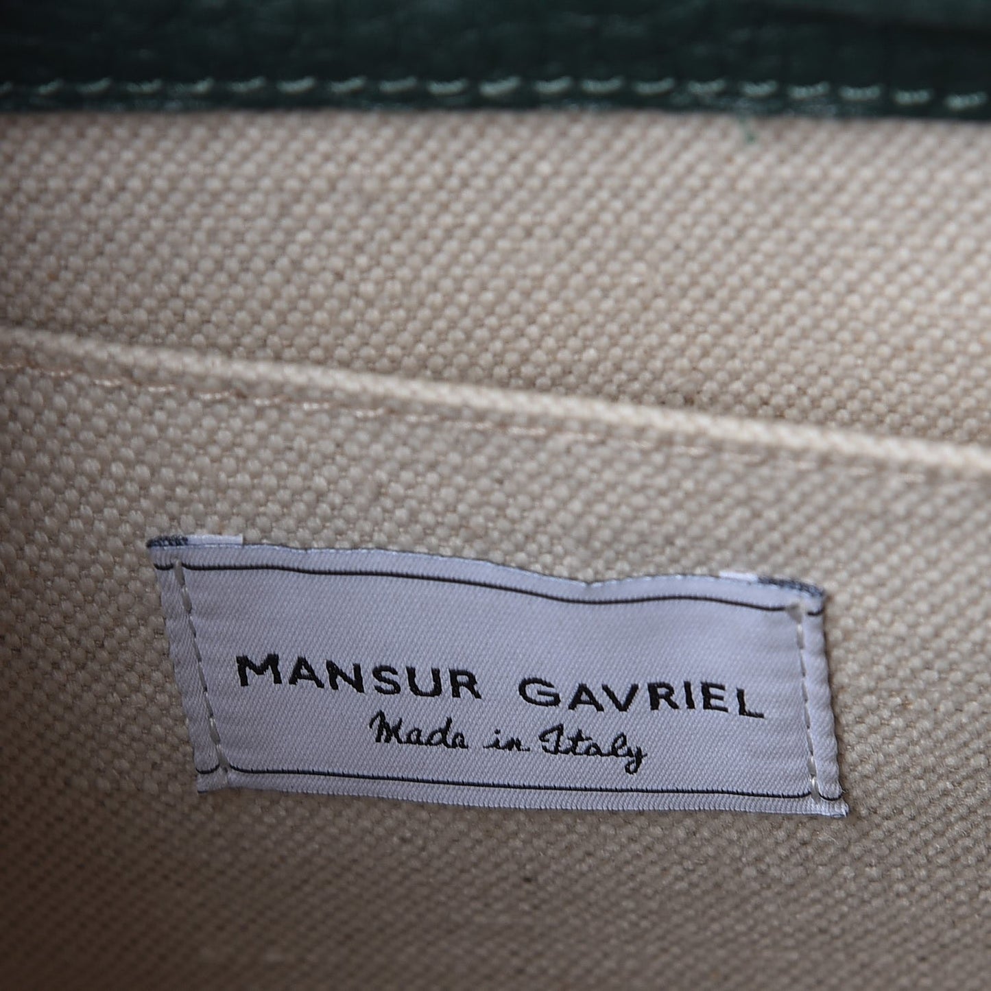 Tumble Calfskin Mini Sun Bag Moss