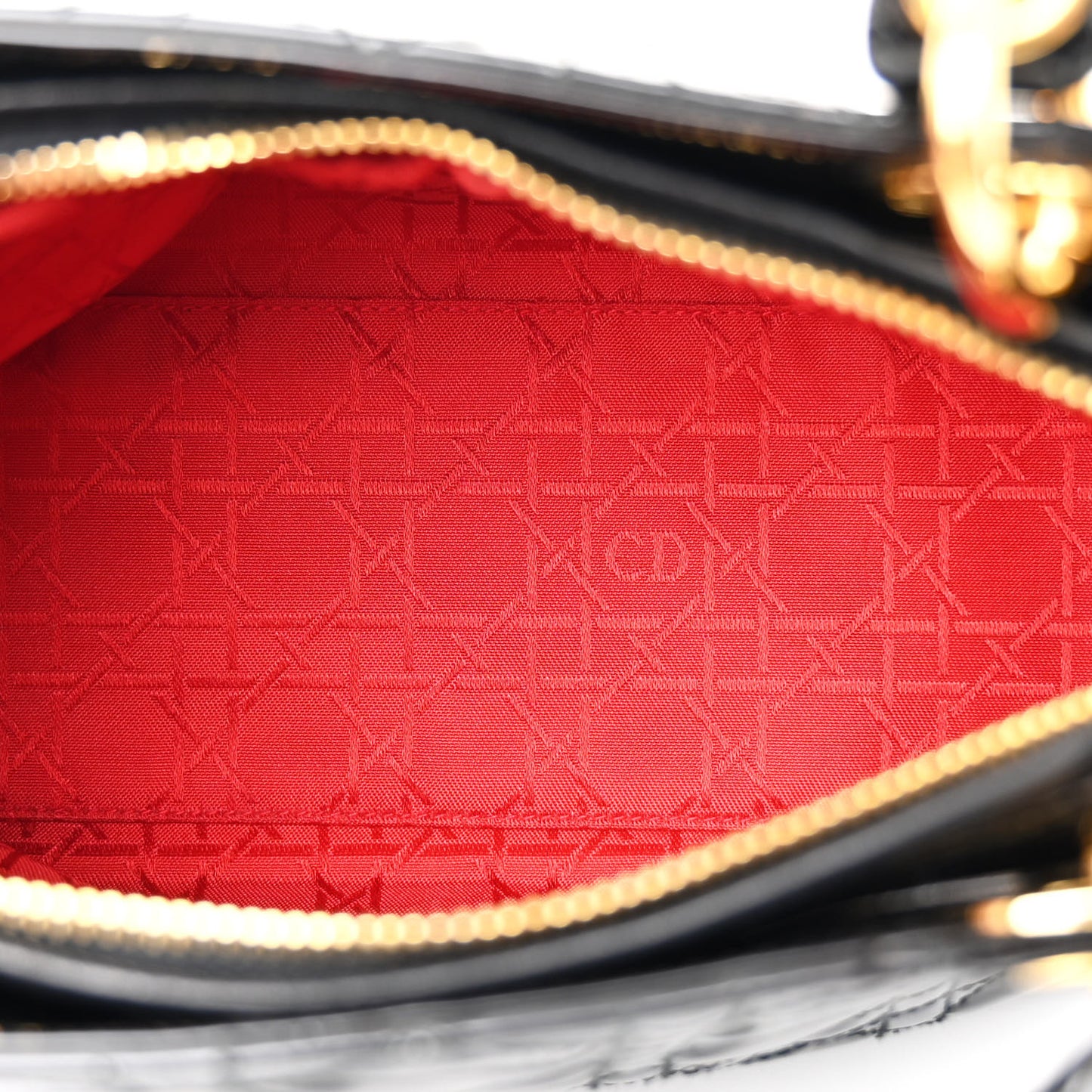 Patent Cannage Medium Lady Dior Black