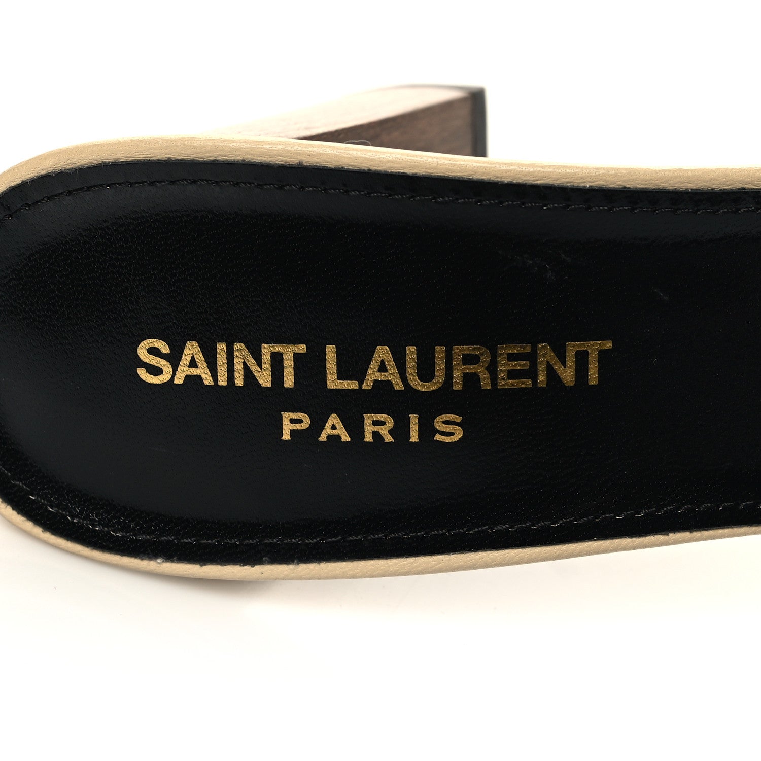 Saint Laurent Lambskin Bianca Mules 39 Beige 8 of 8