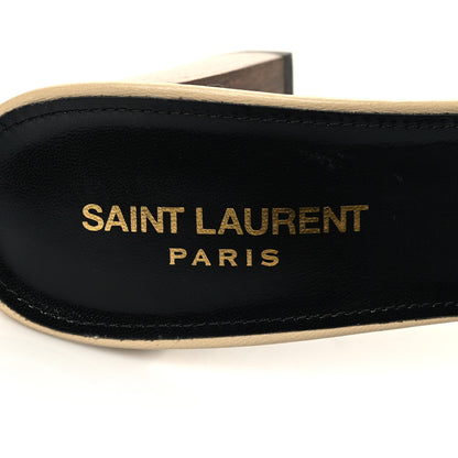 Saint Laurent Lambskin Bianca Mules 39 Beige 8 of 8