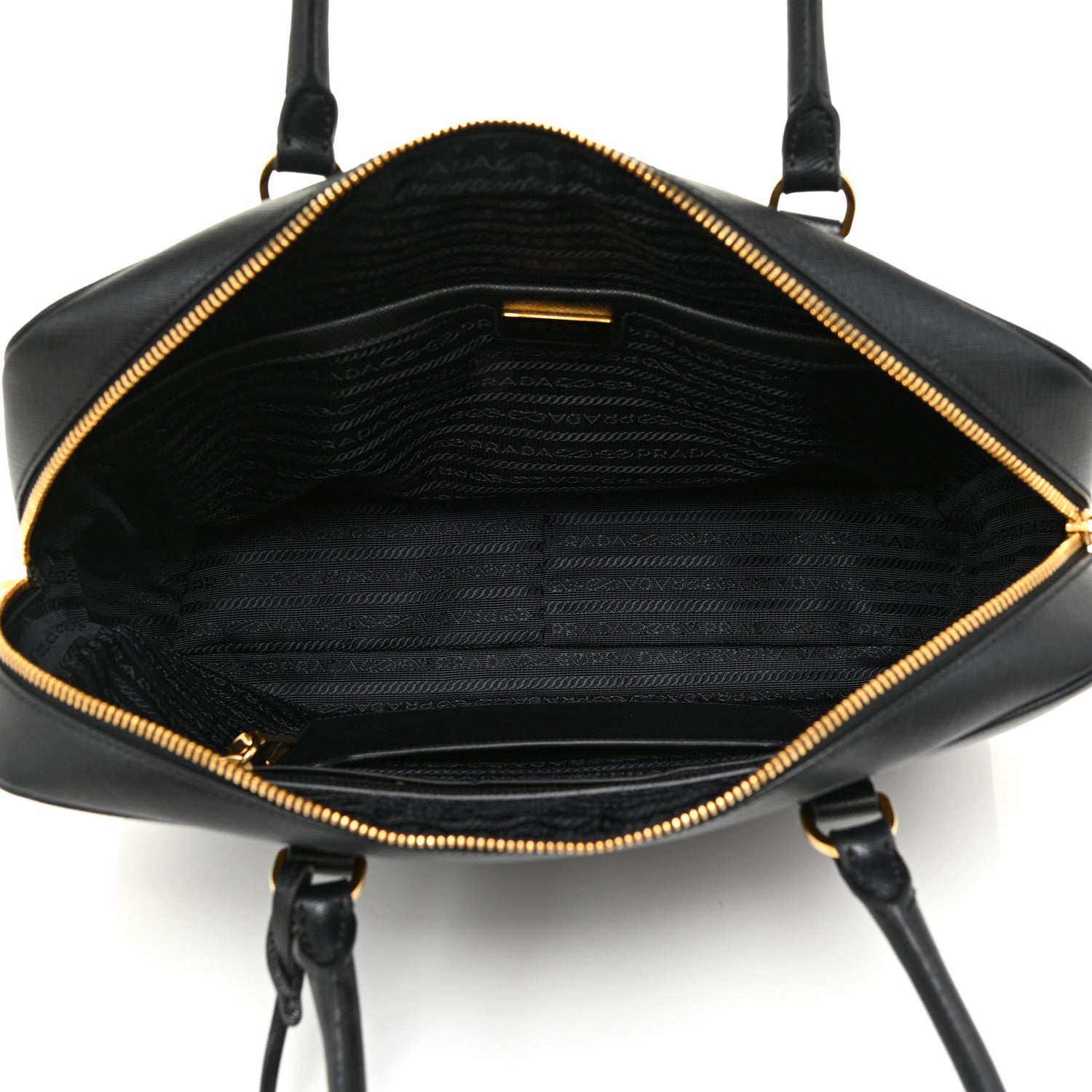 Prada Saffiano Lux Bauletto Black 11 of 13