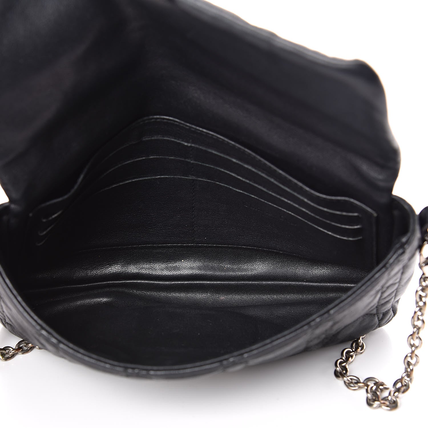 Christian Dior Lambskin Cannage New Lock Pouch Black 5 of 17