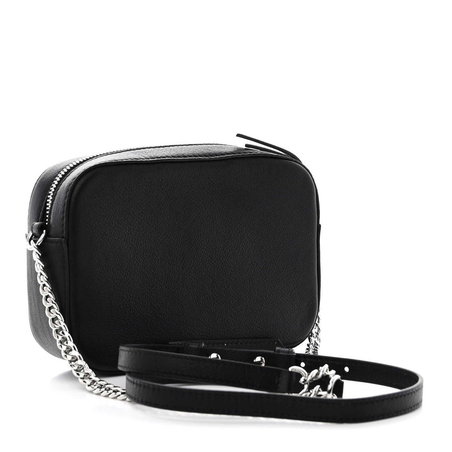 Calfskin Logo Camera Bag Black
