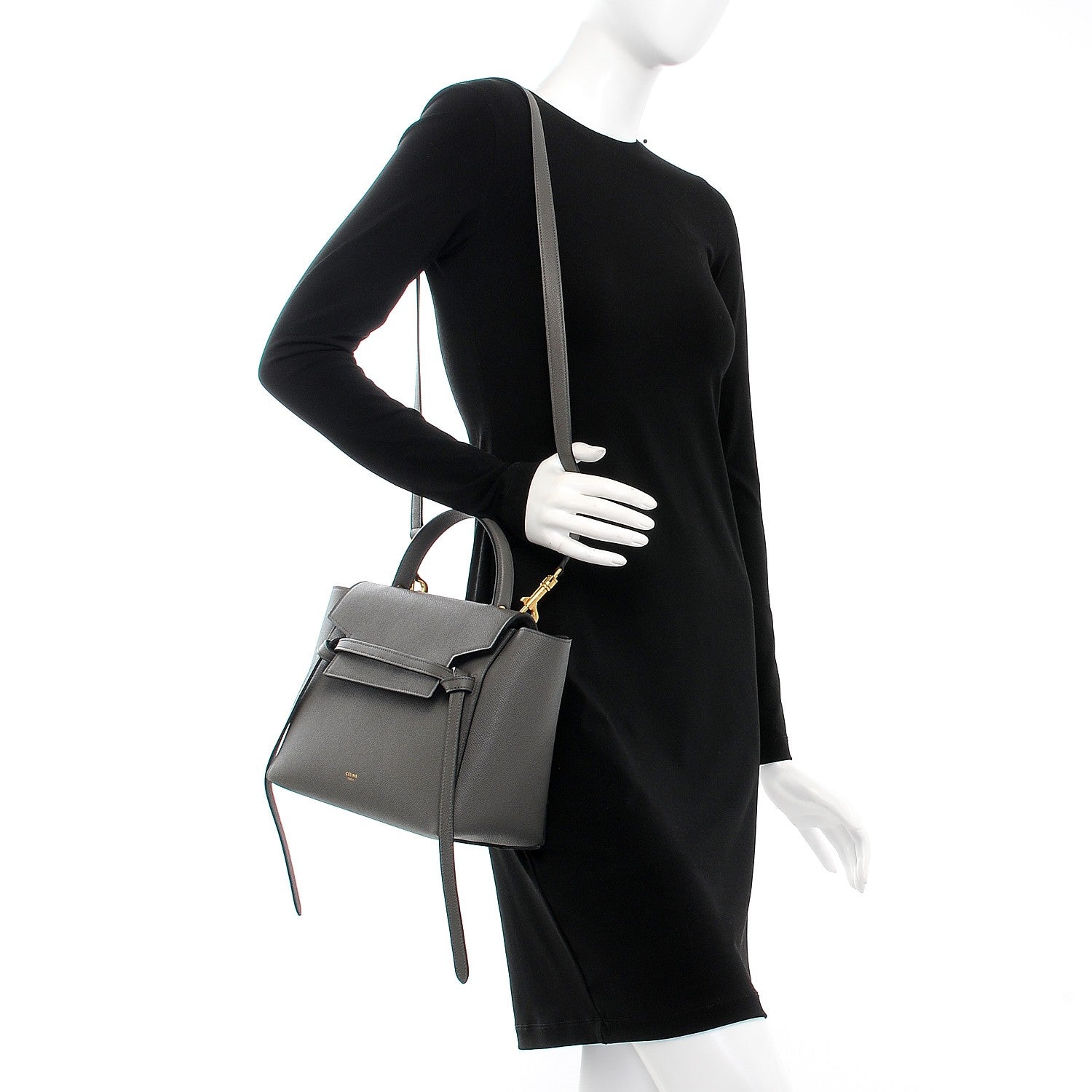 Celine Baby Grained Calfskin Micro Belt Bag Grey 2 of 9