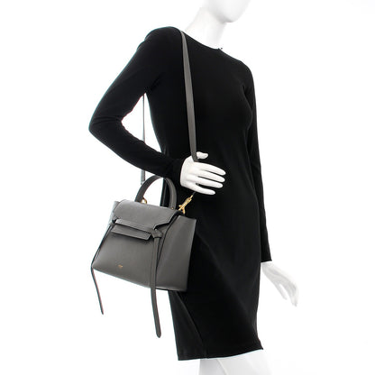 Celine Baby Grained Calfskin Micro Belt Bag Grey 2 of 9