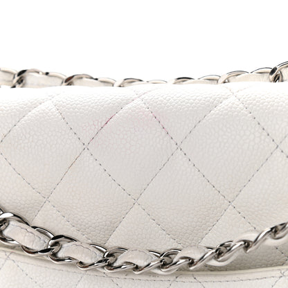 Chanel Caviar Quilted Jumbo Double Flap White 24 of 32