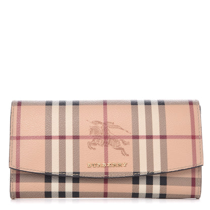 Burberry Haymarket Check Halton Wallet Tan 1 of 9