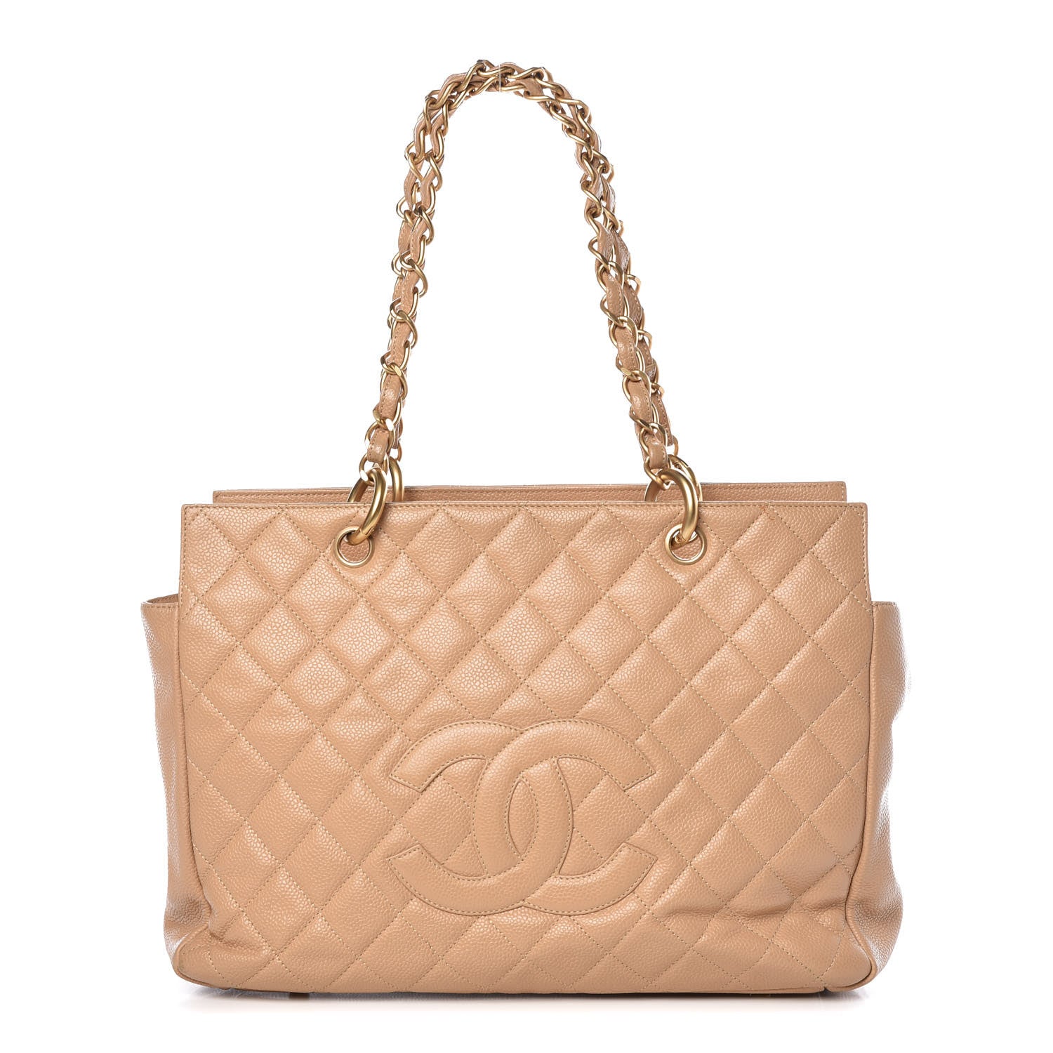 Chanel Caviar Quilted Grand Timeless Tote GTT Beige 1 of 21