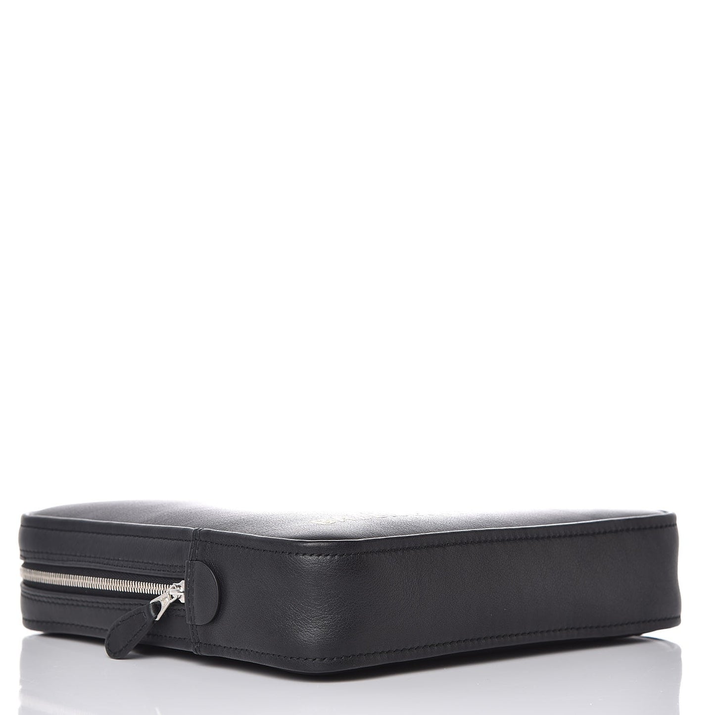 Calfskin M Triangle Pouch Black