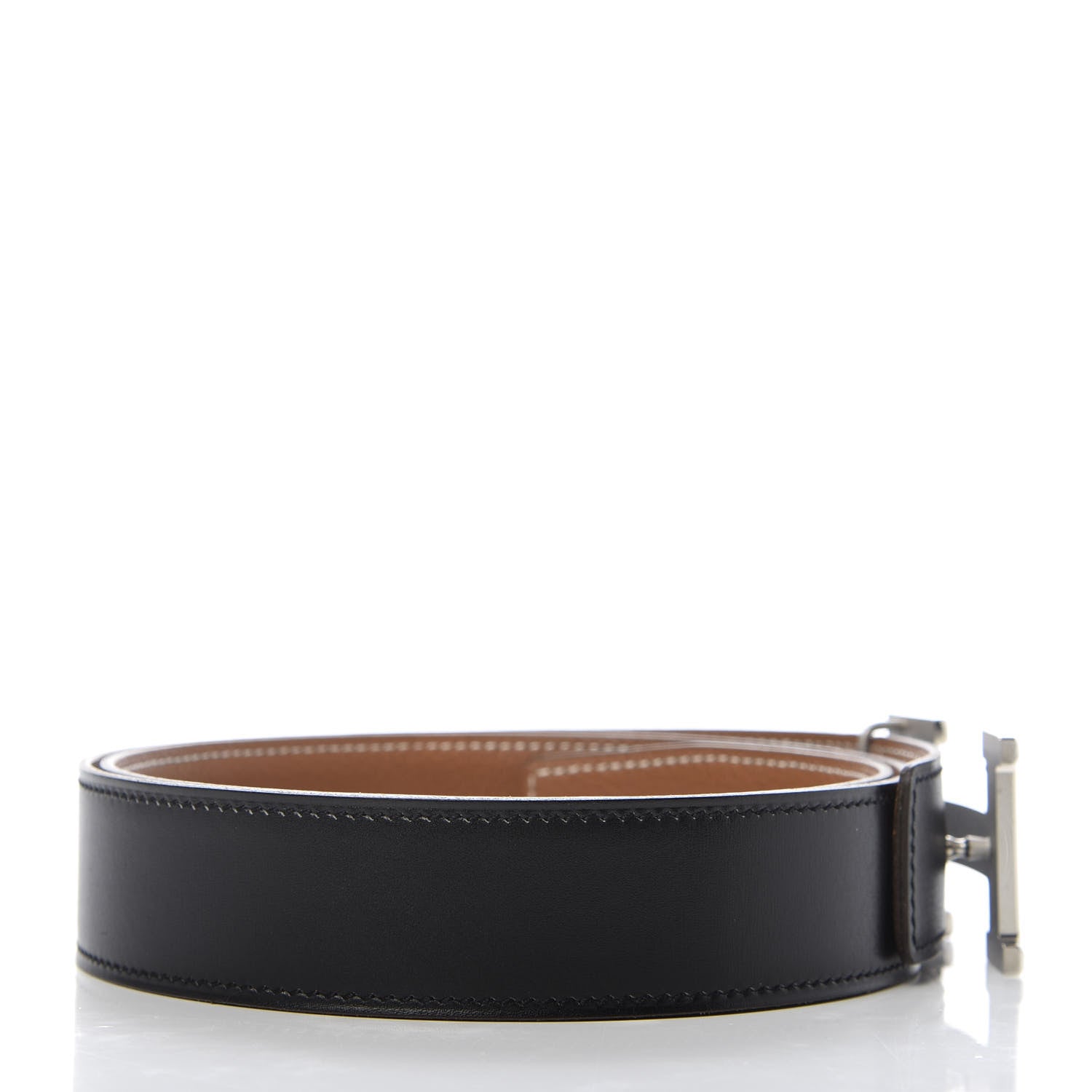 Hermes Box Togo 32mm H Belt 85 Black Gold 2 of 4