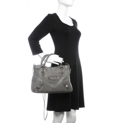 Balenciaga Chevre Silver Metallic Edge Hardware Town Gris Acier 3 of 9