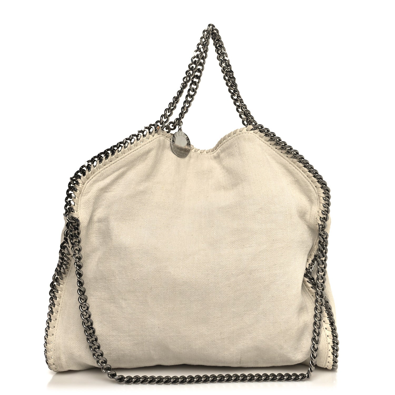 Stella McCartney Linen Falabella Fold Over Tote Pure White 1 of 11