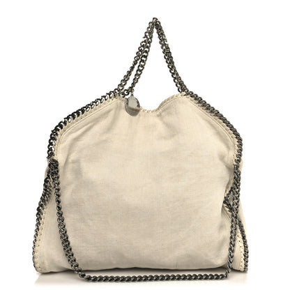 Stella McCartney Linen Falabella Fold Over Tote Pure White 1 of 11