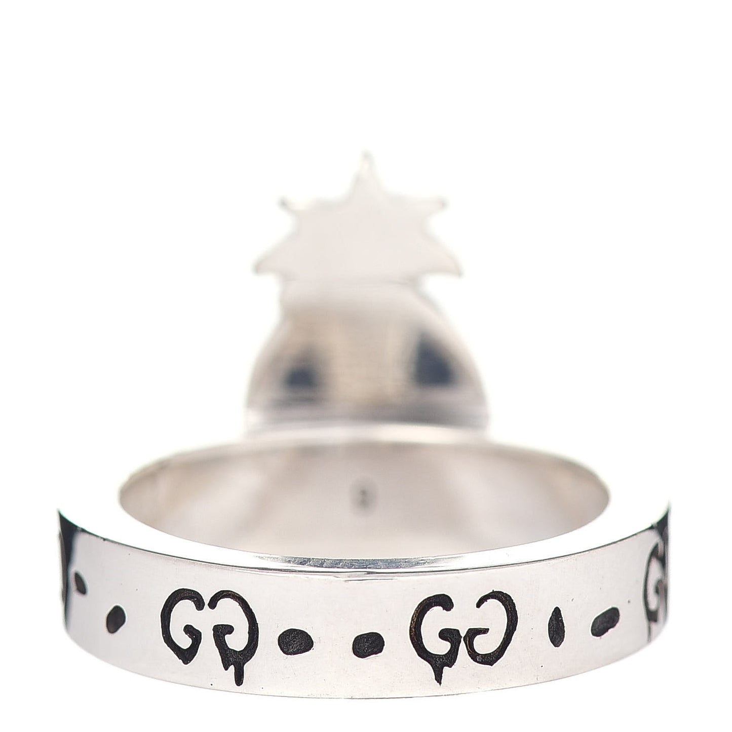 Sterling Silver GucciGhost Pineapple Ring 49 4.75
