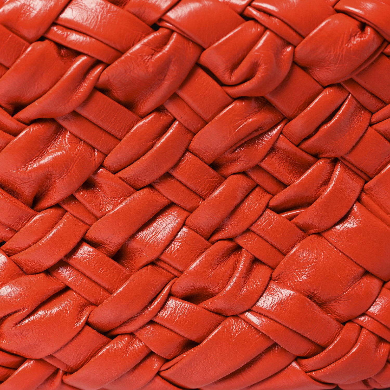 Bottega Veneta Calfskin Intrecciato Kalimero Cha-Cha Clutch Red 7 of 9