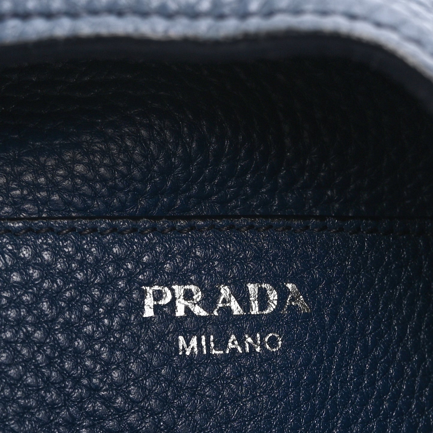 Vitello Daino Pocket Hobo Bag Blue