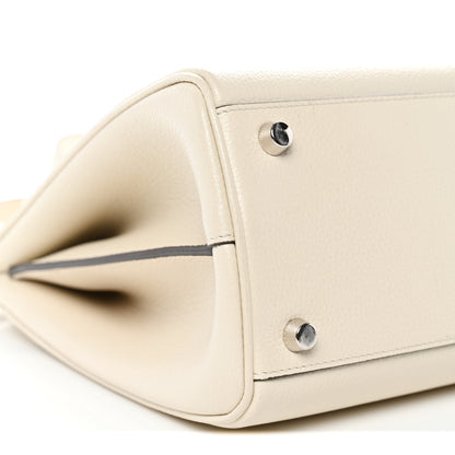 Gucci Grainy Calfskin Small Zumi Top Handle Bag Mystic White 9 of 10