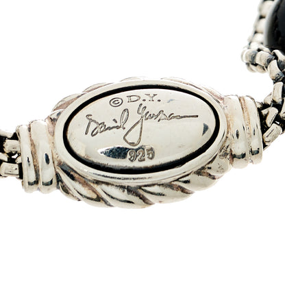 David Yurman Sterling Silver Black Onyx Hematite 8mm Elements Bead Bracelet 3 of 3