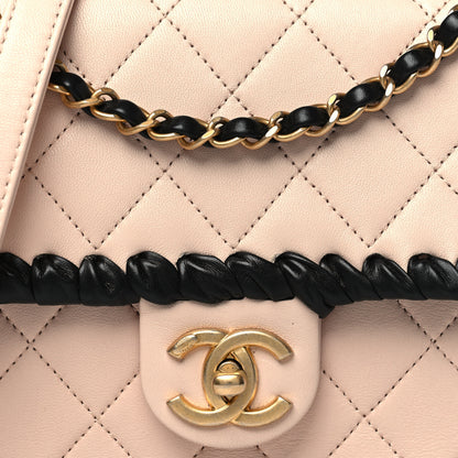 Chanel Braided Calfskin My Own Frame Flap Light Beige Black 5 of 10