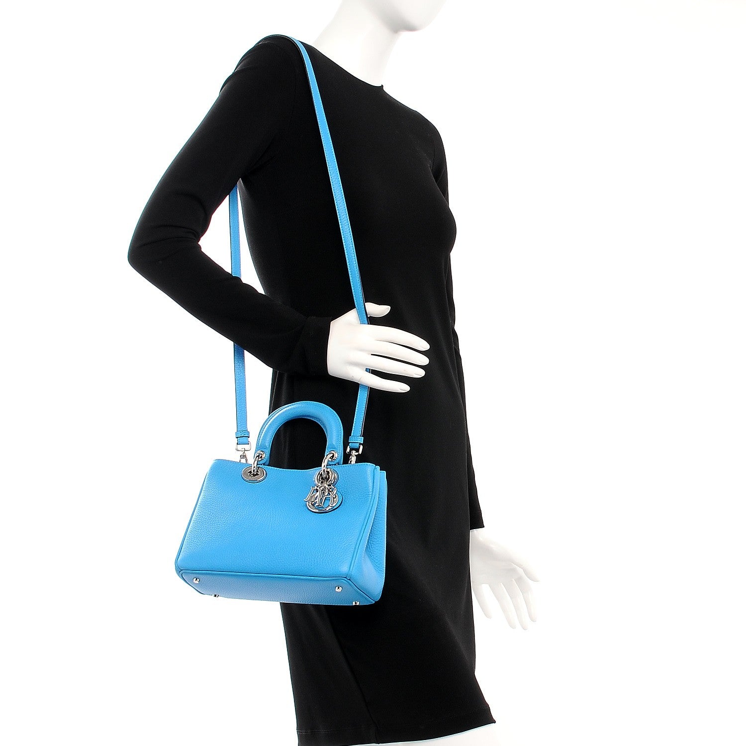 Christian Dior Bullcalf Small Diorissimo Tote Bleu Nosy 2 of 10