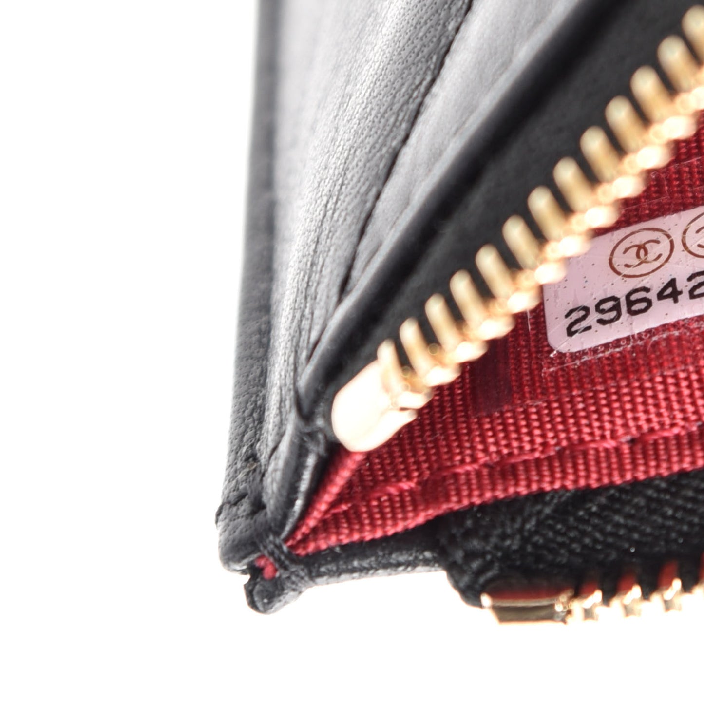 Lambskin Quilted 19 Phone and Card Holder Black
