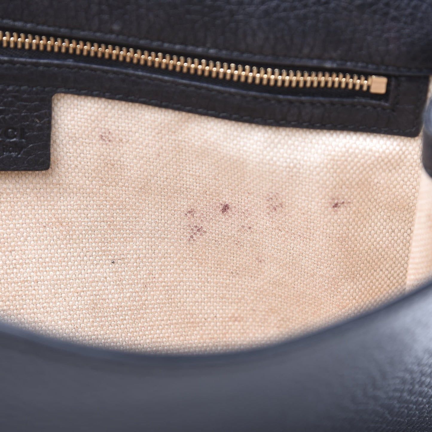 Pebbled Calfskin Medium Soho Clutch Black