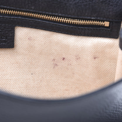 Gucci Pebbled Calfskin Medium Soho Clutch Black 11 of 12