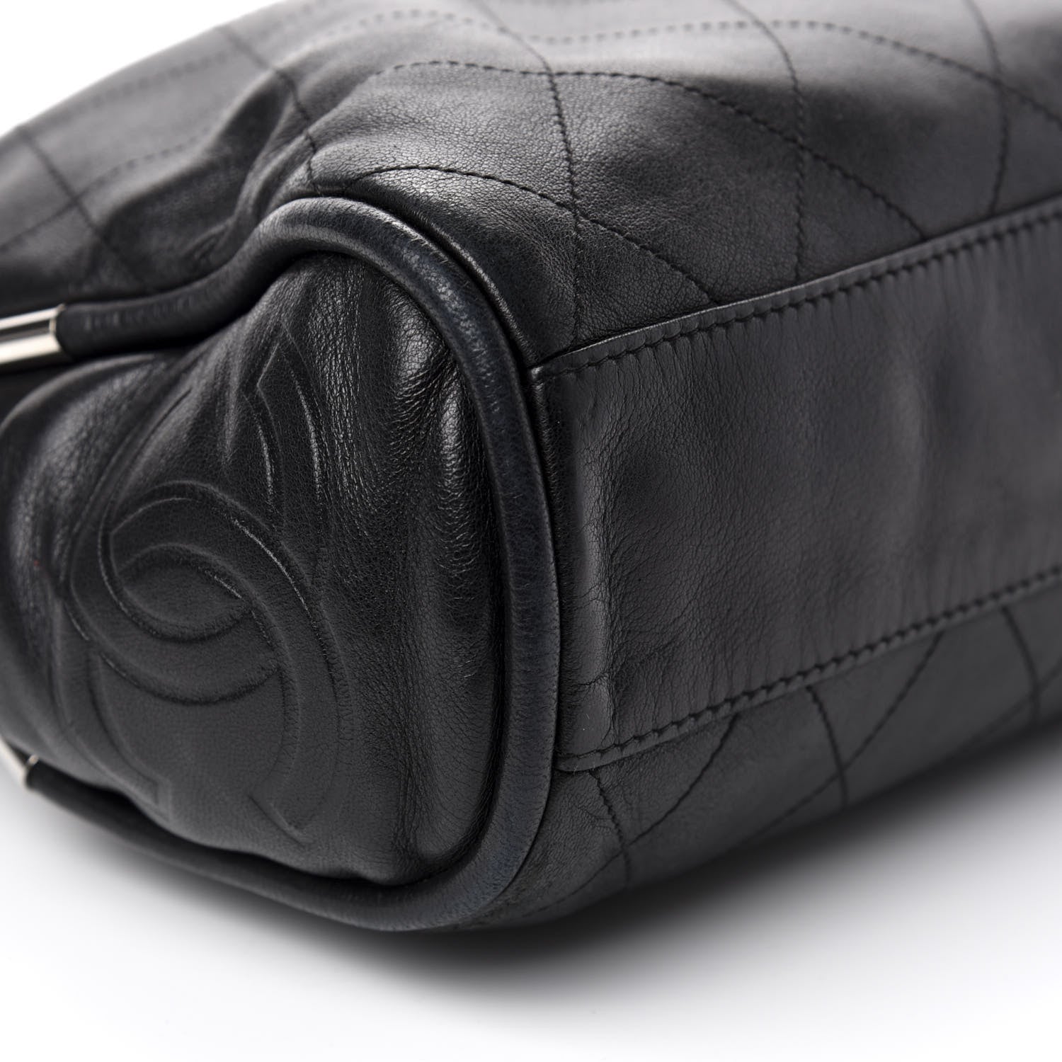 Chanel Lambskin Stitched Medium Ultimate Soft Tote Black 7 of 8