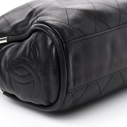 Chanel Lambskin Stitched Medium Ultimate Soft Tote Black 7 of 8