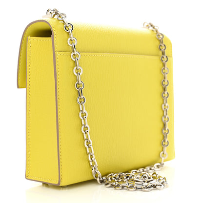 Hermes Chevre Mysore Mini Verrou Chaine Bag Lime 3 of 11